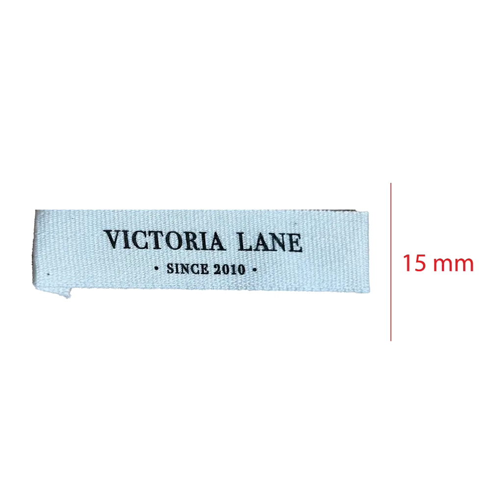 Estampada En Algodon cortada y doblada a los extremos 15mm