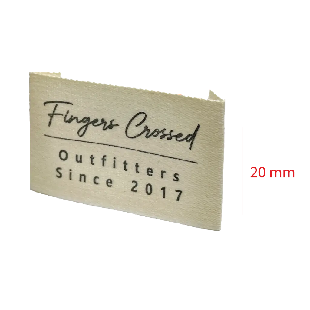 Estampada En Algodon cortada y doblada a los extremos 20mm