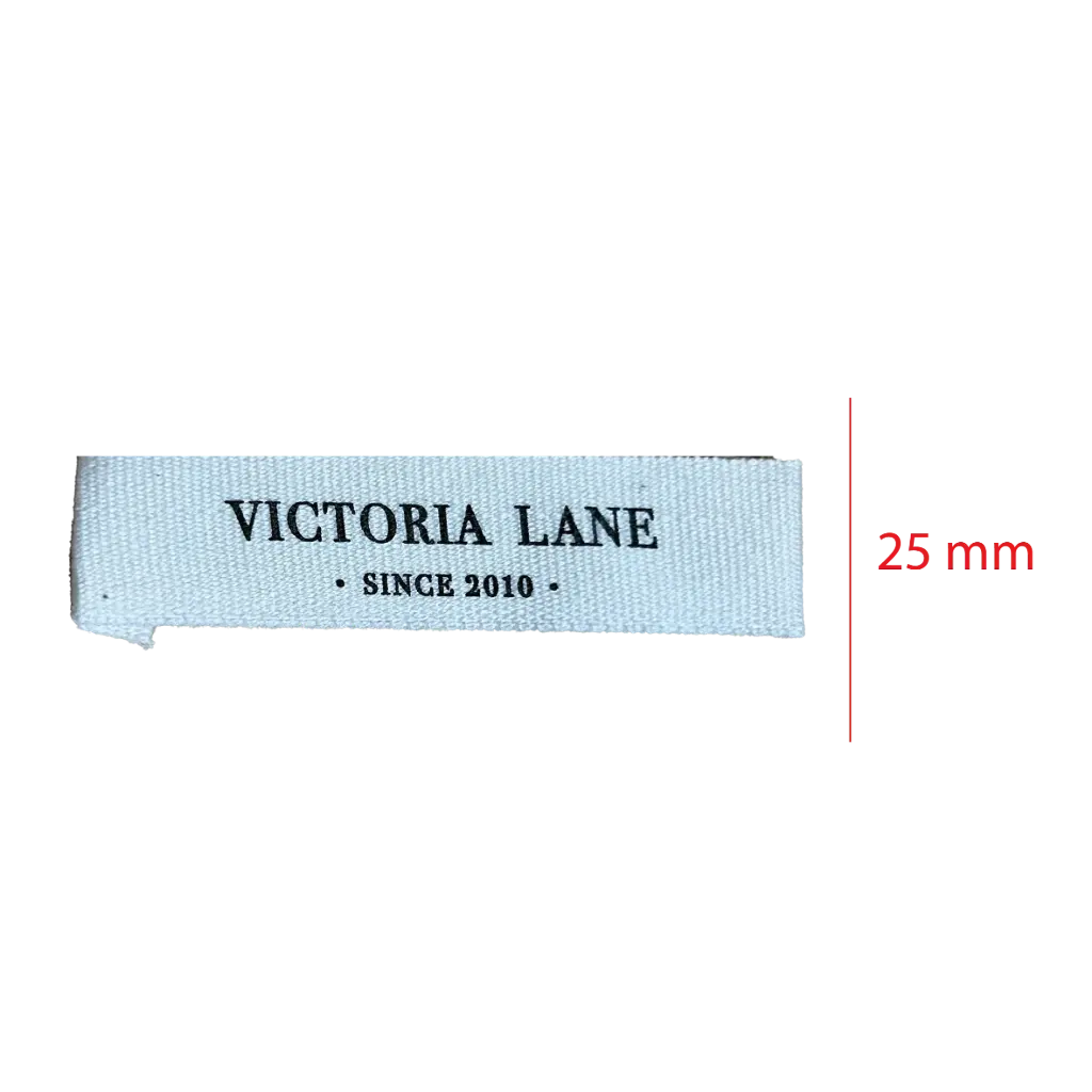 Estampada En Algodon cortada y doblada a los extremos 25mm