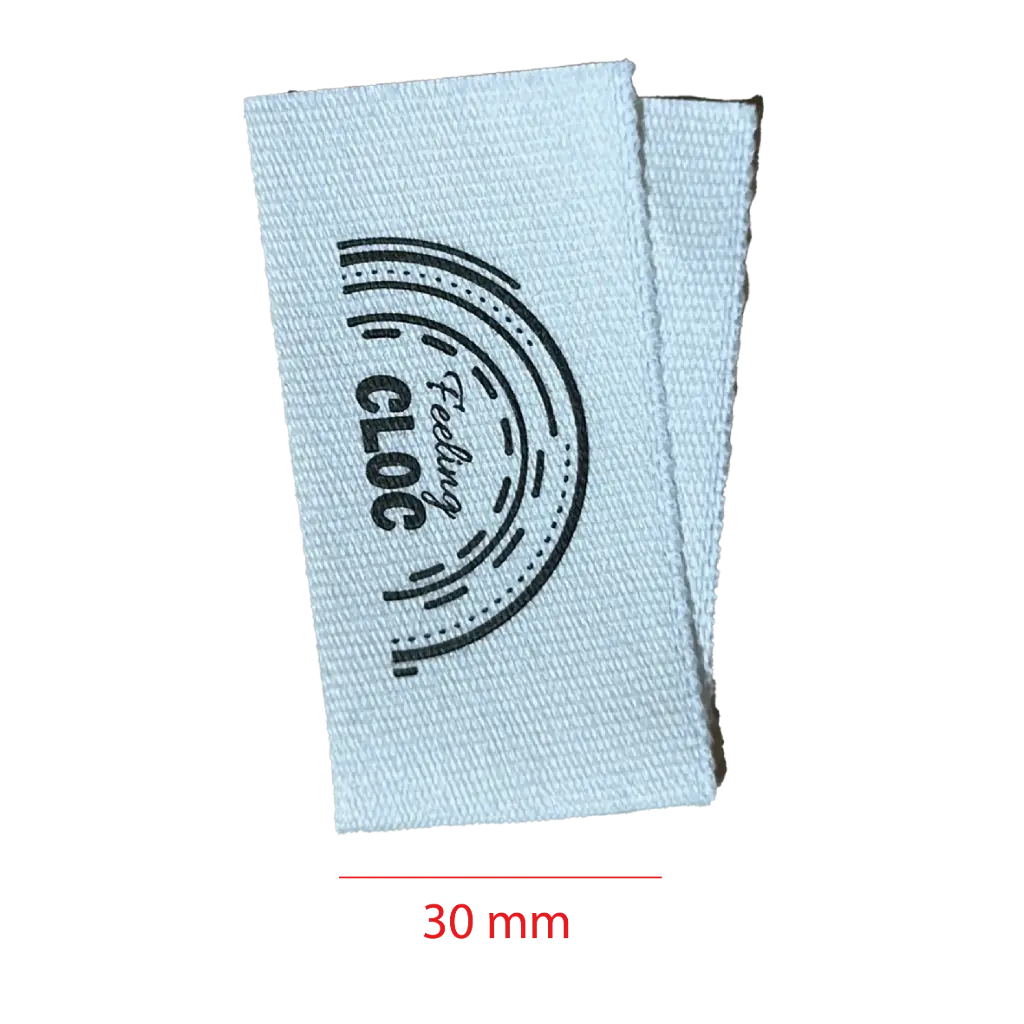 Estampada En Algodon cortada y doblada al medio 30mm