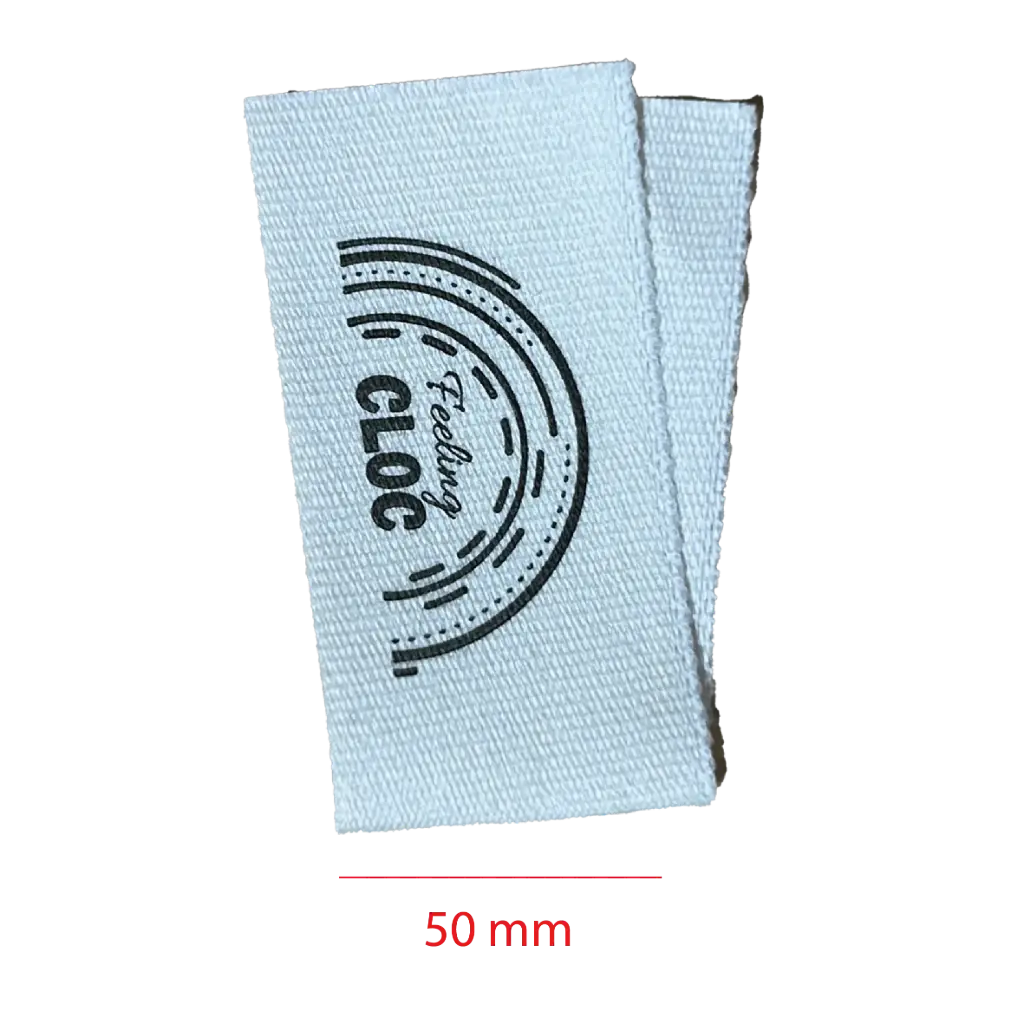 Estampada En Algodon cortada y doblada al medio 50mm