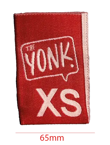 Bordada Alta definición cortada y doblada al medio 65mm 1 color