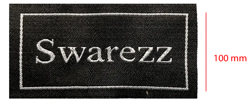 Bordada Alta definición cortada y soldada 100mm 1 color