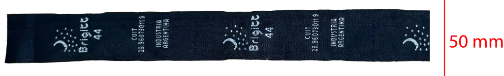 Bordada Tafeta rollo 50mm 1 color