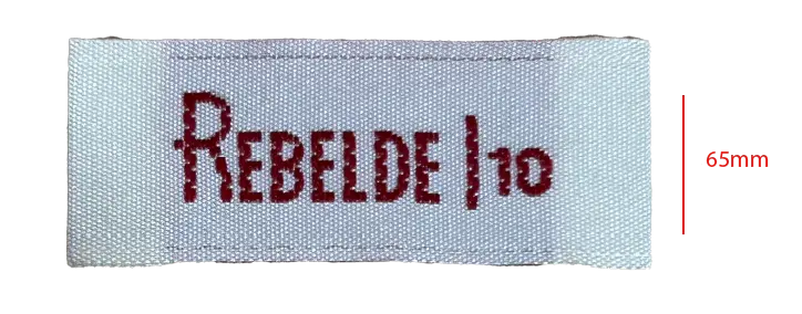 Bordada Tafeta cortada y doblada a los extremos 65mm 1 color