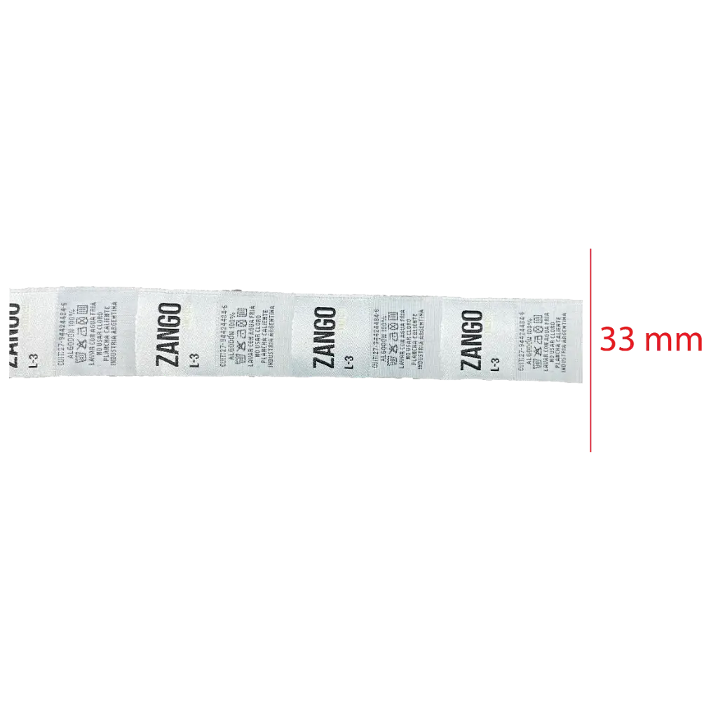 Bordada mitad alt.Def/tafeta rollo 33mm 1 color