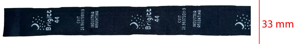 Bordada tafeta rollo 33mm 1 color