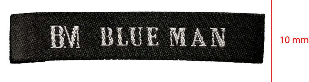 Bordada Alta definición cortada y doblada a los extremos 10/12mm 1 color