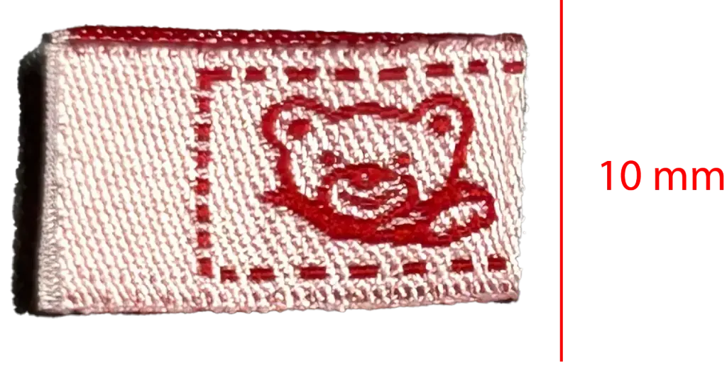 Bordada Alta definición cortada y doblada al medio 10/12mm 1 color