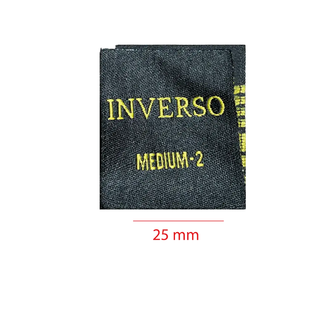 Bordada Alta definición cortada y doblada al medio 25mm 1 color