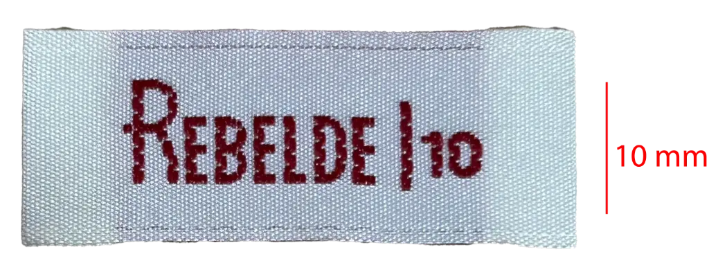 Bordada Tafeta cortada y doblada a los extremos 10/12mm 1 color