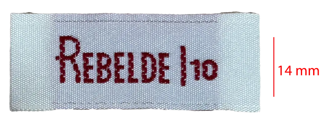 Bordada Tafeta cortada y doblada a los extremos 14mm 1 color