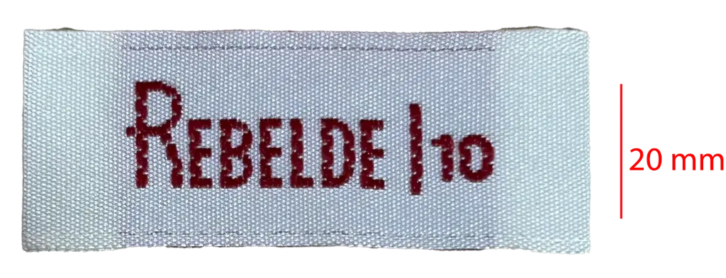 Bordada Tafeta cortada y doblada a los extremos 20mm 1 color