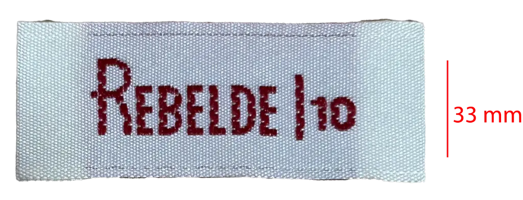 Bordada Tafeta cortada y doblada a los extremos 33mm 1 color