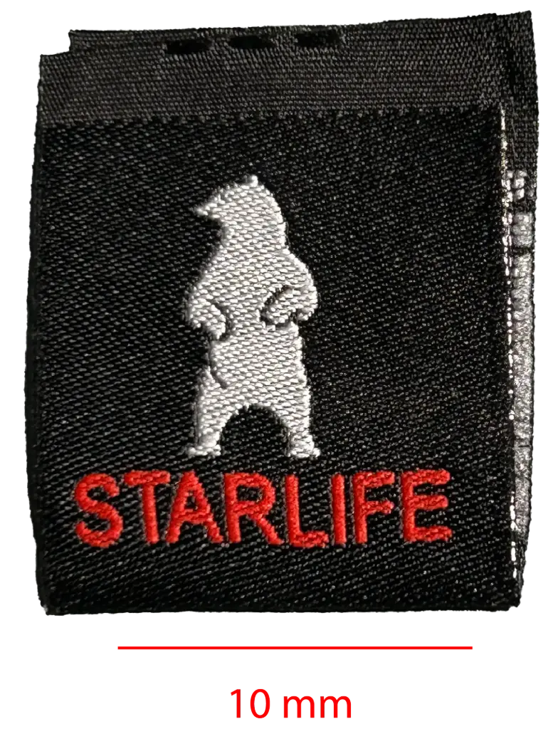 Bordada mitad alt.Def/tafeta cortada y doblada al medio 10/12mm 1 color