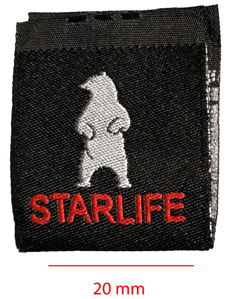 Bordada mitad alt.Def/tafeta cortada y doblada al medio 20mm 1 color