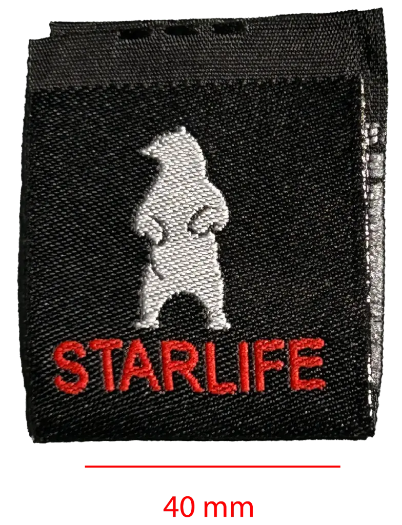 Bordada mitad alt.Def/tafeta cortada y doblada al medio 40mm 1 color