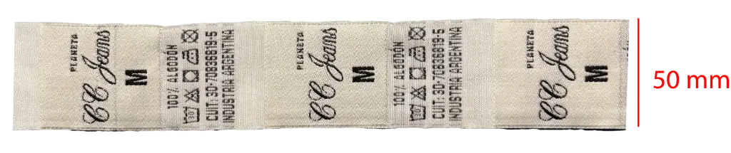 Bordada mitad alt.Def/tafeta rollo 50 1 color