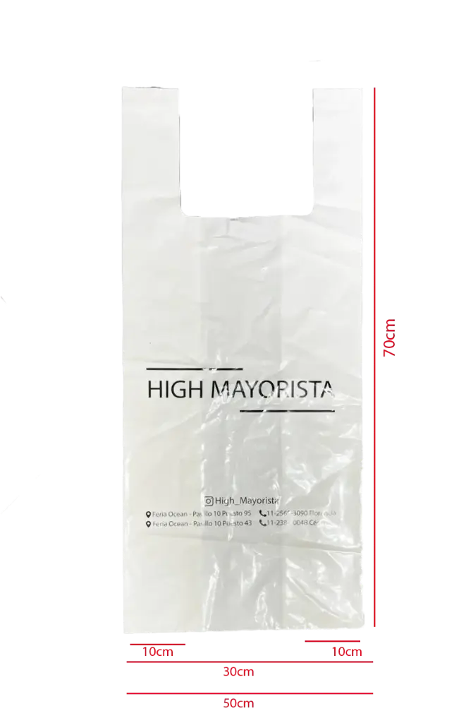 Bolsas camiseta 50x70/60mic impresa consorcio blanco