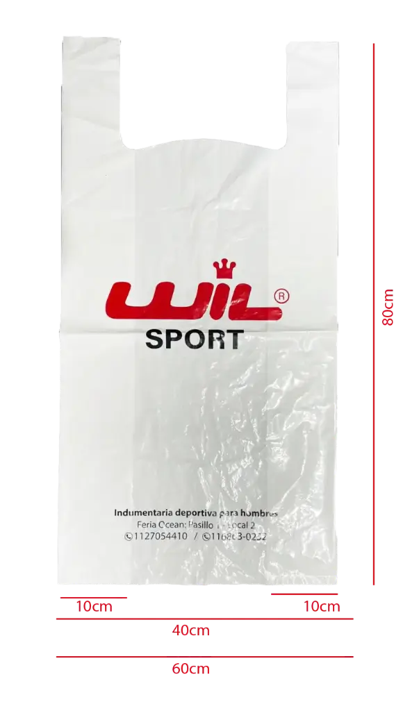 Bolsas camiseta 60x80/60 Impresa consorcio blanco