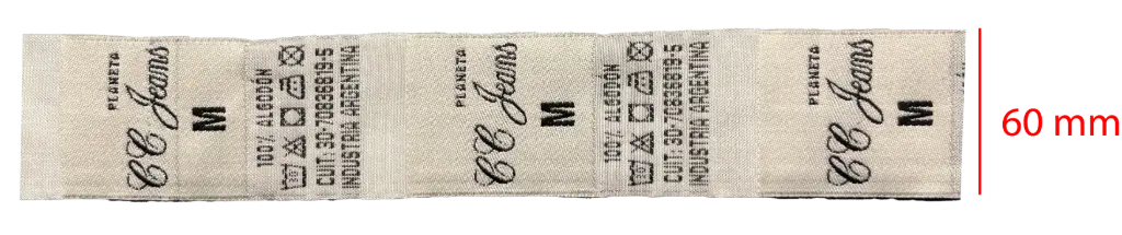 Bordada mitad alt.Def/tafeta rollo 60/65 1 color