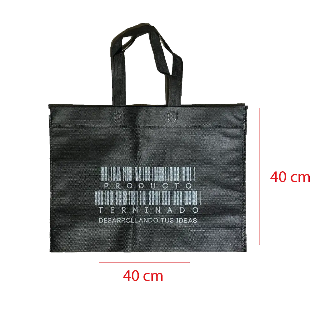 Bolsas Friselina Metalizada Manija asas 40x40 Impresa