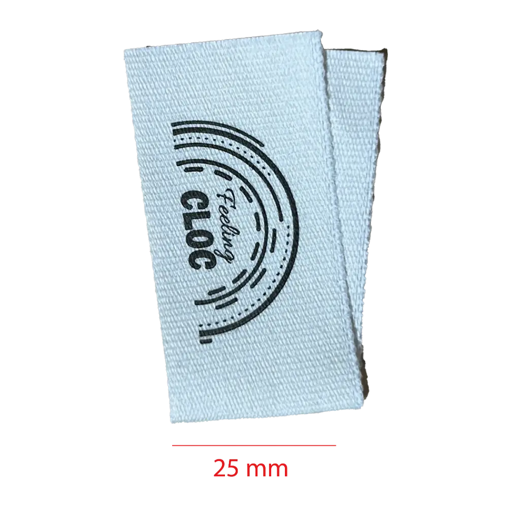 Estampada En Algodon cortada y doblada al medio 25mm