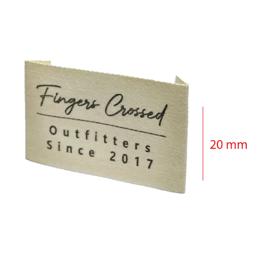 [EAL20CDE] Estampada En Algodon cortada y doblada a los extremos 20mm