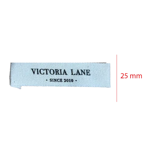 [EAL25CDE] Estampada En Algodon cortada y doblada a los extremos 25mm