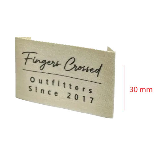 [EAL30CDE] Estampada En Algodon cortada y doblada a los extremos 30mm