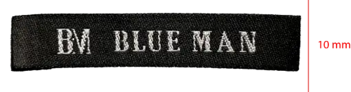 [EBAD10CDE1] Bordada Alta definición cortada y doblada a los extremos 10/12mm 1 color