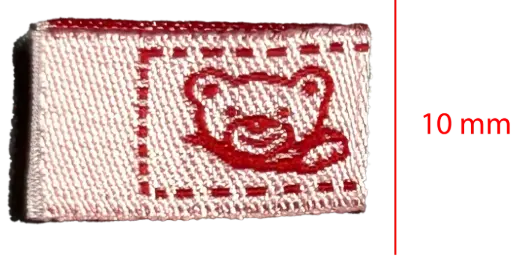 [EBAD10CDM1] Bordada Alta definición cortada y doblada al medio 10/12mm 1 color