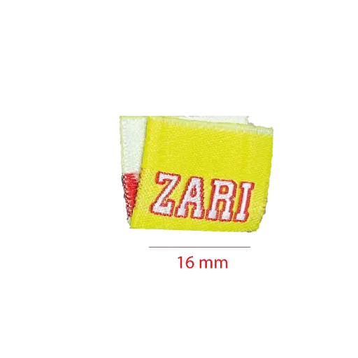 [EBAD16CDM1] Bordada Alta definición cortada y doblada al medio 16mm 1 color