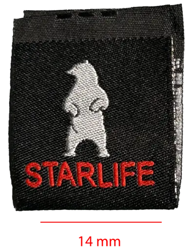 [EBAT14CDM1] Bordada mitad alt.Def/tafeta cortada y doblada al medio 14mm 1 color