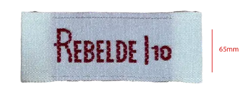 Bordada Tafeta cortada y doblada a los extremos 65mm 1 color