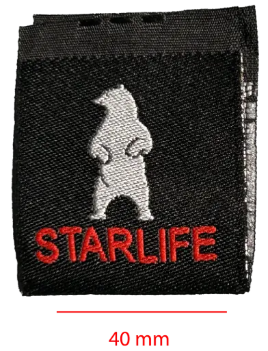 Bordada mitad alt.Def/tafeta cortada y doblada al medio 40mm 1 color