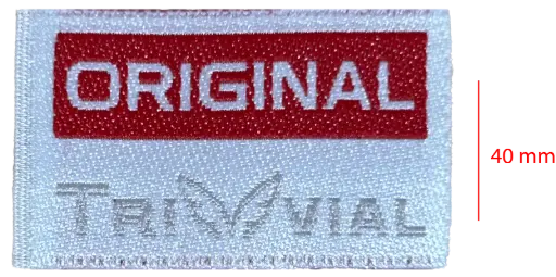 Bordada tafeta cortada y soldada 40mm 1 color